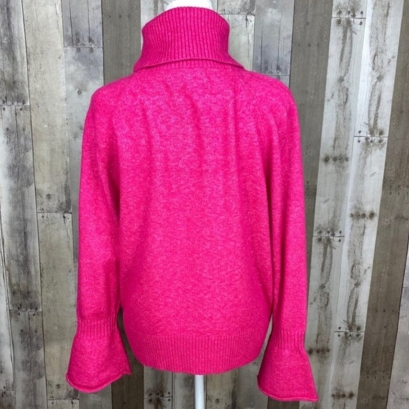 LOFT Vibrant Pink Cowl Neck Sweater - Picture 10 of 11